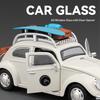 Beetle alloy die-cast car model 1/24 simulated sound and light retro car toy collection ornament holiday gift