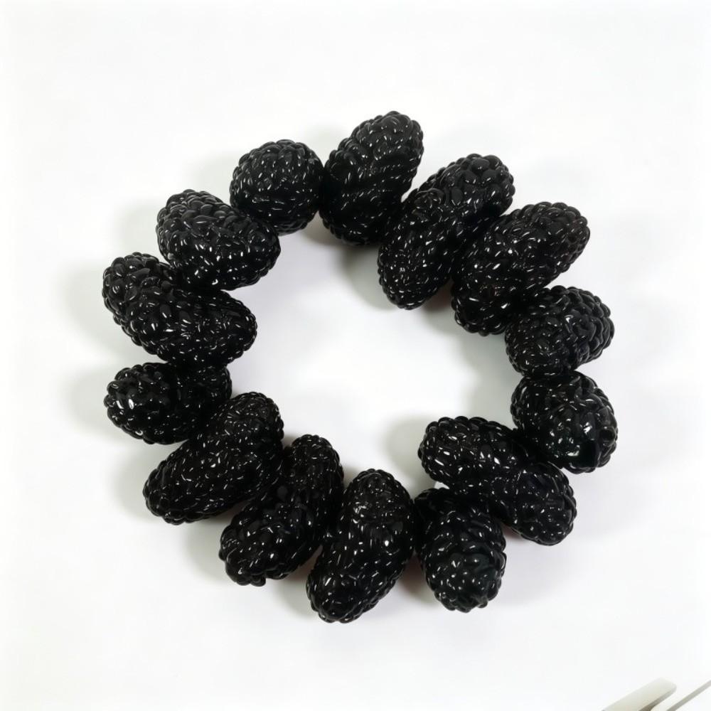 Elastic 3D Resin Bead Bracelet Colorful Stackable Bracelet Simple Fruit Hand Chain Daily Wear