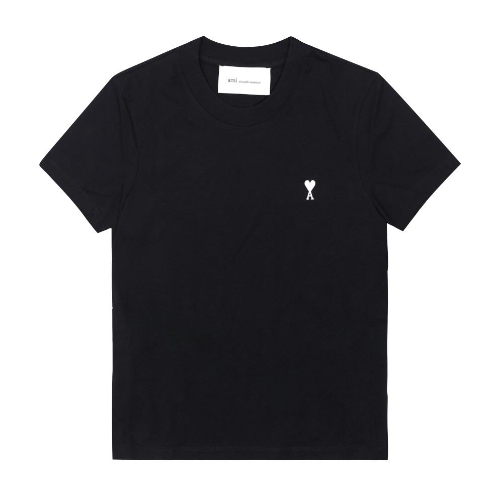 Ami Crop Women S T ShirT Small hearT Logo fTS347 724 045 FTS347 724 045 (XS)