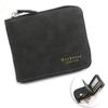 Men's Vintage Frosted PU Bi-fold Zipper Wallet with Coin Purse