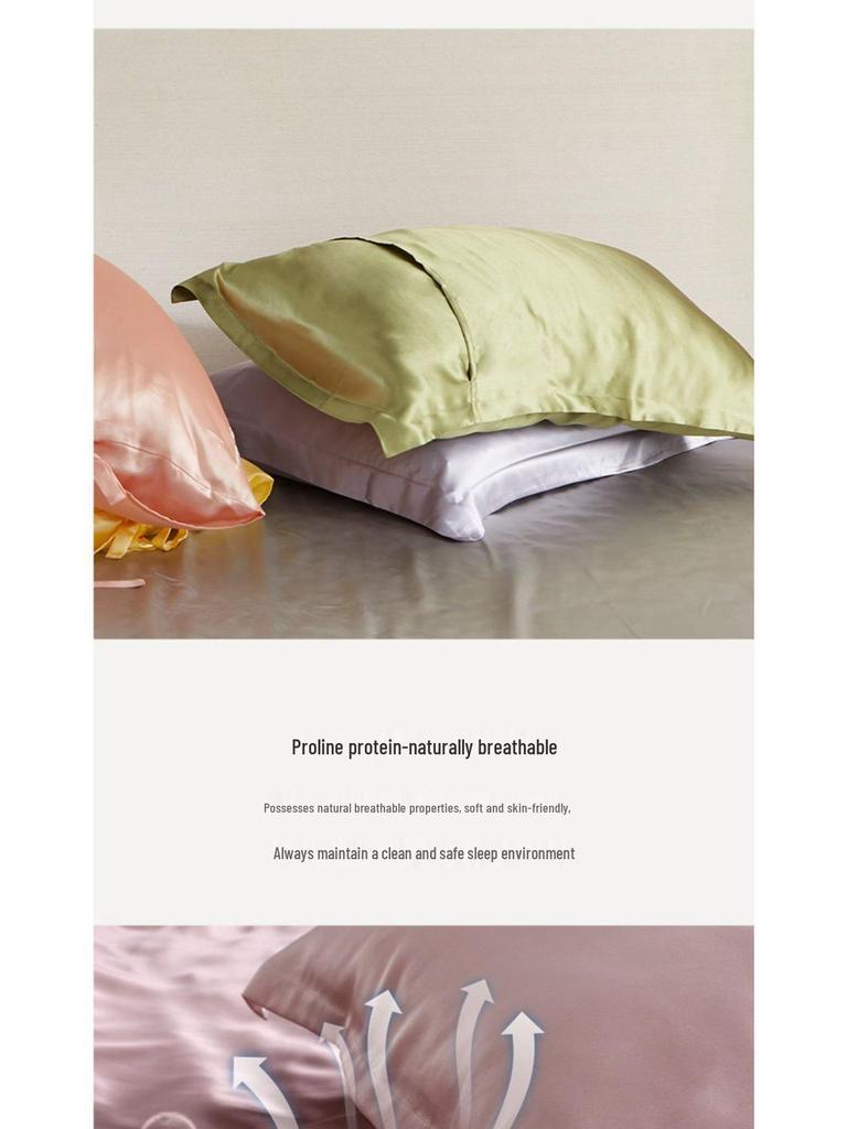 Luxurious Mulberry Silk Pillowcase - Soft, Breathable, Smooth, and Beauty-Enhancing High-Value Pillow Cover.