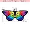 Colorful Butterfly Wings Costume Cosplay Costume Fancy Dress Fairy Shawl DIY Decorations Pixie Cloak Christmas Halloween