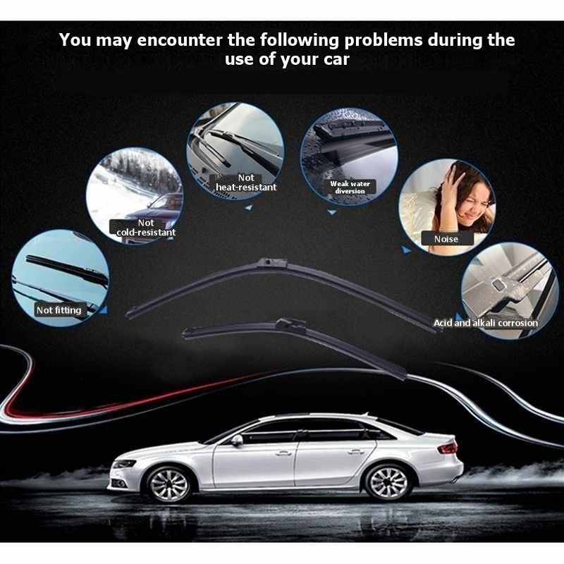 Car Wiper Wash Blades Frameless 2Pcs 6Mm-700Mm Universal Rubber Blades Replacement For Windshield Accessories