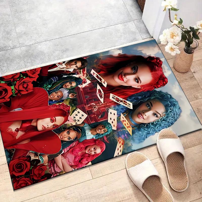 1pc Descendants The Rise of Red2 Design Printed Area Rug Carpet for Bedroom Living Room Home Decor Rugs Mat Non Slip Mat Rug for Bedside