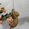Handmade Monkey Hanging Ornament Cute Animal Statue Garden Climbing Monkey Figurine  Plant Hanging