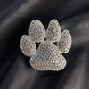 [Vintage Dog Paw Brooch] ESSHPULE Vintage Baroque Style Rhinestone Dog Paw Brooch Pin | Cute Paw Design with Sparkling Accents, Zinc Alloy, Perfect Fo