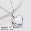 Diamond Heart Shaped Photo Picture Locket Necklace Romantic Custom Love Secret Message Pendant Necklace For Lover Couples Gift