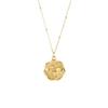 18K Gold Plated Peach Blossom Pendant Necklace - High-Grade, Non-Fading Three-Dimensional Collarbone Chain