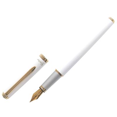 Teranishi Chemical Industry Brillante Guitar Fountain Pen, White, F, GFPNB-WH-F