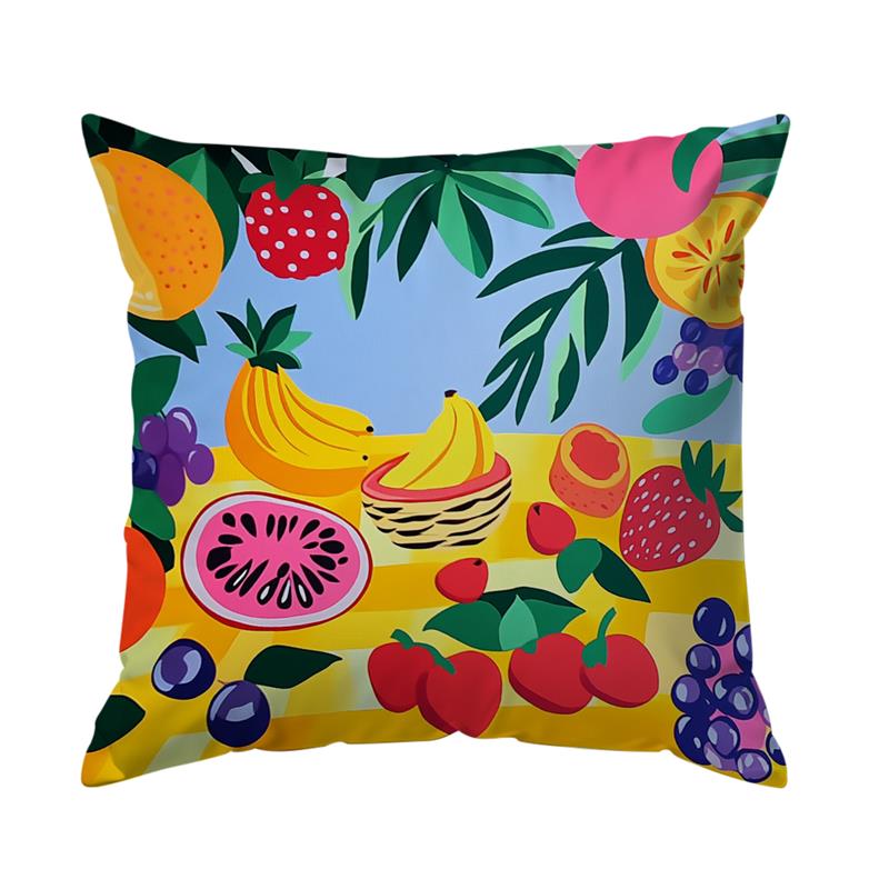 1 Pc Luxury Home Decor Office Seat Cushion Cover Creative Cartoon Watermelon Banana Print Fashion Pillow Cover 45*45 Cm