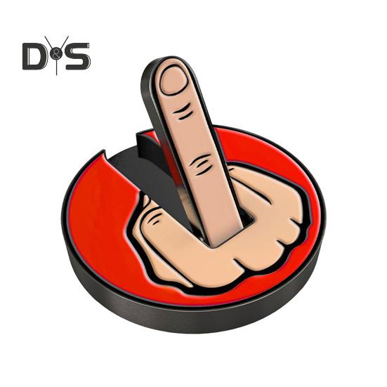 Golfballmarker mit Mittelfinger, mit magnetischem Hutclip, wasserdichtem Ballausrichtungswerkzeug, Golfzubehör für Golfliebhaber