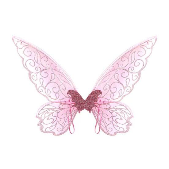 Fairy Wing for Kids Adults Butterfly Fairy Halloween Costume Glitter Angel Wings Elf Cosplay Accessory for Girls Women