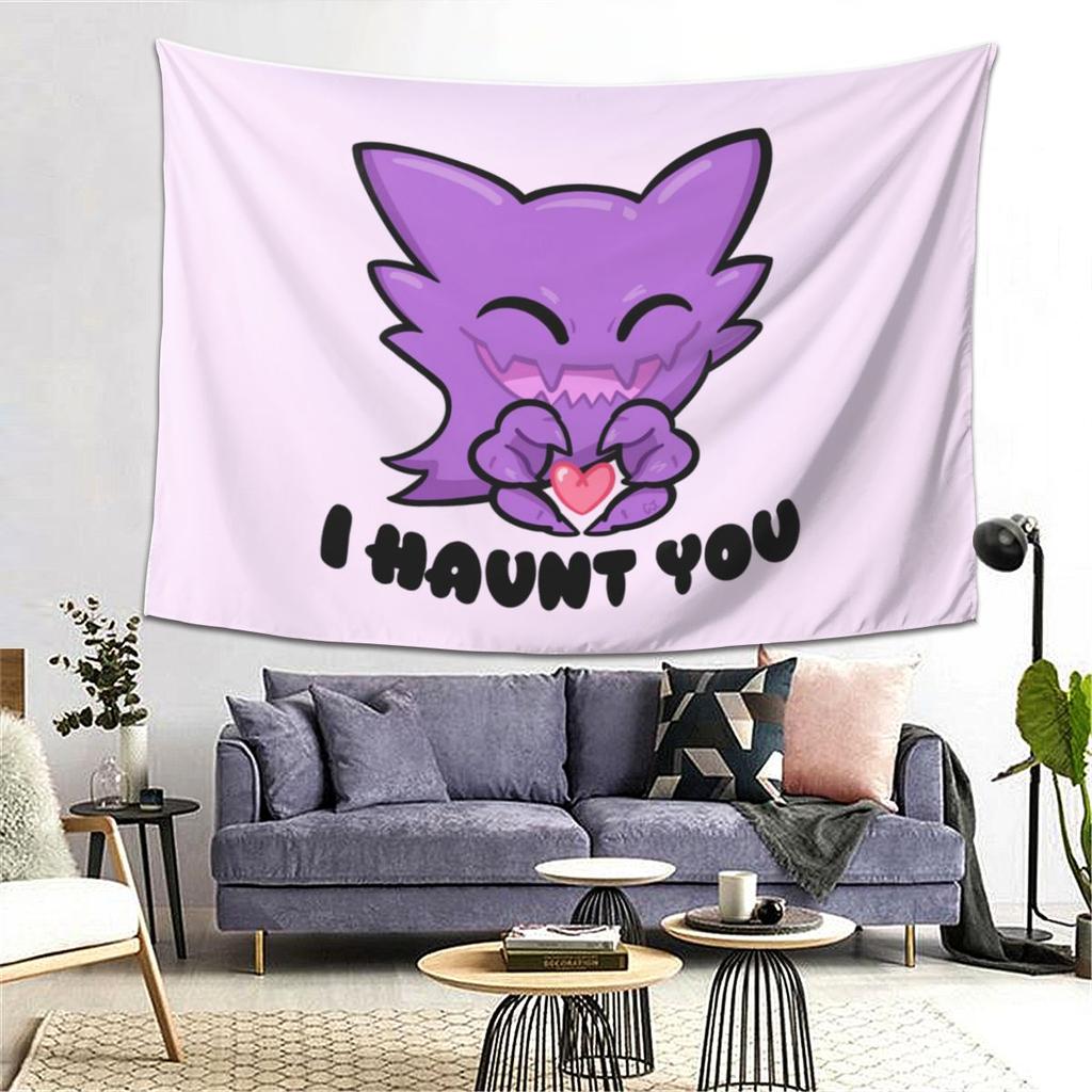Haunter I Haunt You Tapestry Wall Hanging Aesthetic Home Decoration Tapestries for Dorm Room