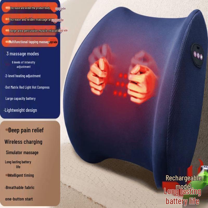 LISM Rechargeable Percussion Heating Massage Pillow