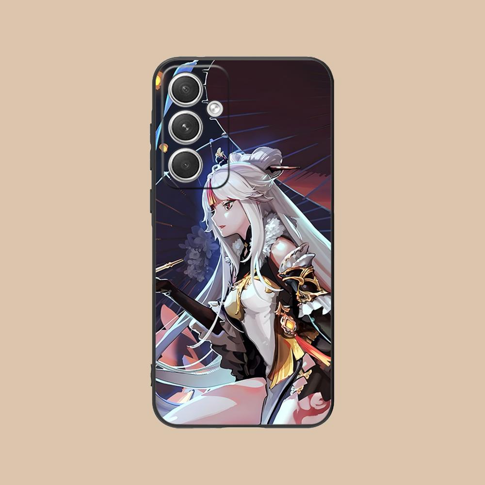 Game GI Ningguang Matte TPU Mobile Phone Case for Samsung Galaxy S26 S25 S24 S23 S22 S21 S20 Note20 Plus FE Ultra Colorful Cover