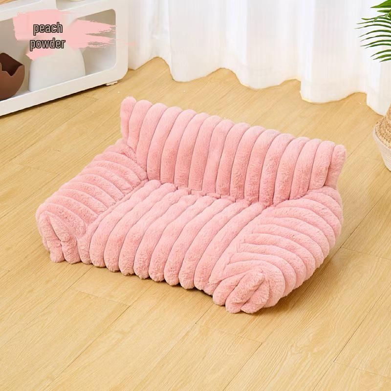 Cross-Border Hot Selling: Wear-Resistant Non-Slip Pet Nest - Plush Rabbit Sofa for Cats & Dogs, Warm Pet House, Large Dog Bed
