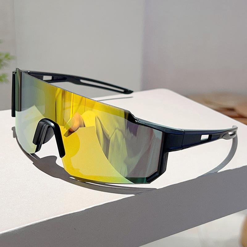 Oversized Sports Goggle Men  Fashion Mirror Outdoor Cycling Sunglasses Women Wrapped Round Anti-UV Protective Shades