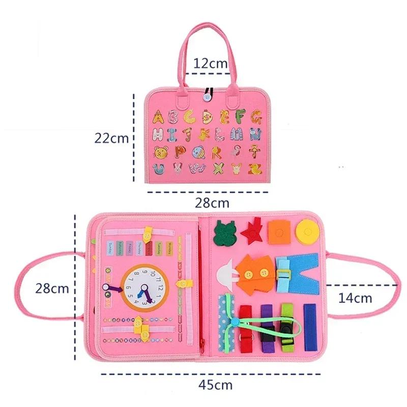 Montessori Kids Travel Toys Felt Activity Quiet Books Busy Board Activity Educational Sensory Learning Book Popular Toys Gifts