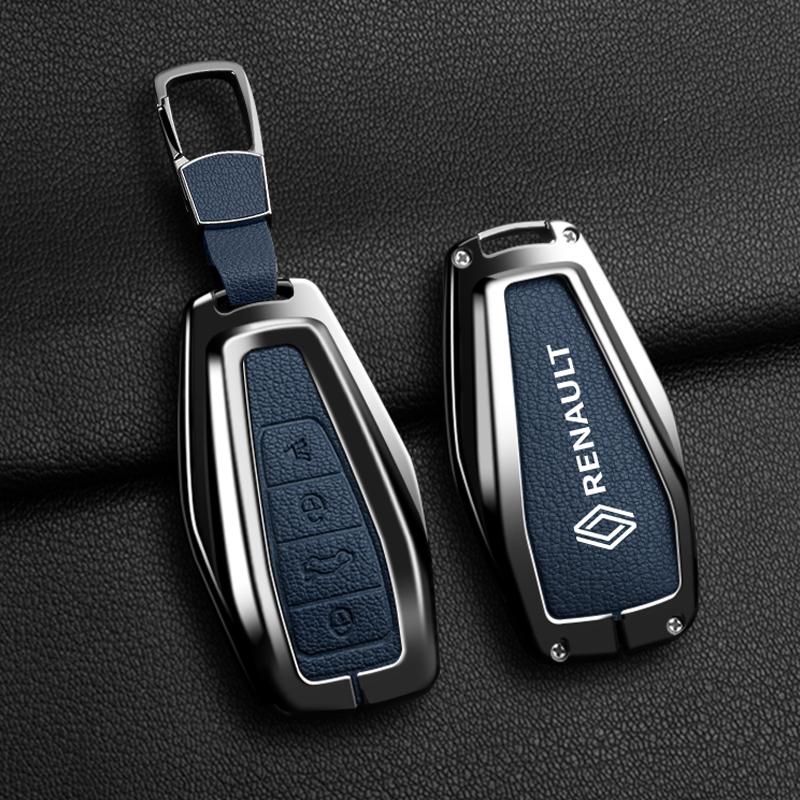 Interior Stickers Zinc Alloy Car Key Case Key Cover Suitable for Renault Koleos Kadjar CAPTUR Kwid K-ZE Clio Car Accessories Key