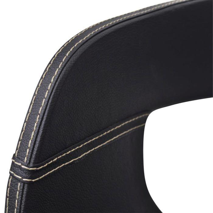 Chaises à manger - Maison Exclusive - Lot de 4 - Noir mat - Bois de noyer &amp; simili cuir