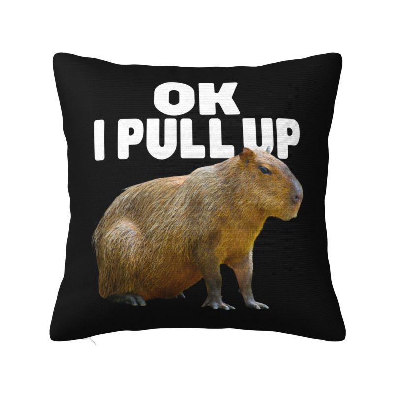 Cute Animal Capybara Cushion Cover x cm Polyester Soft Throw Pillow Case For Sofa Chair Decoration Bedding Pillowslip