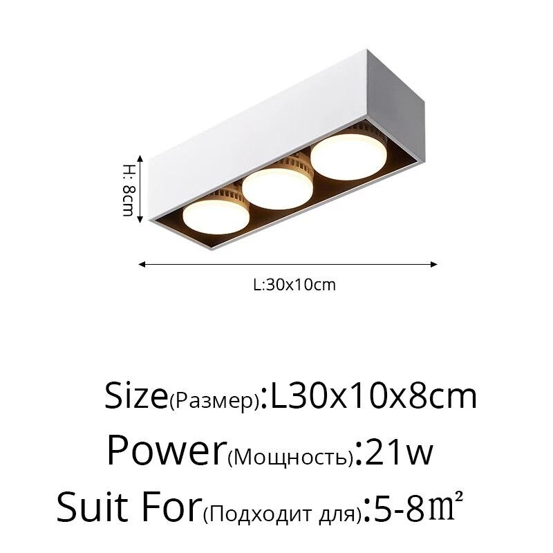 Takspotlight LED 7W 9W 12W Overflatemontert Antirefleks Vanlig aluminiumslysarmatur Downlight 85-265V
