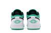 Jordan 1 Low White Lucky Green Tumbled Leather (GS) Sneakers