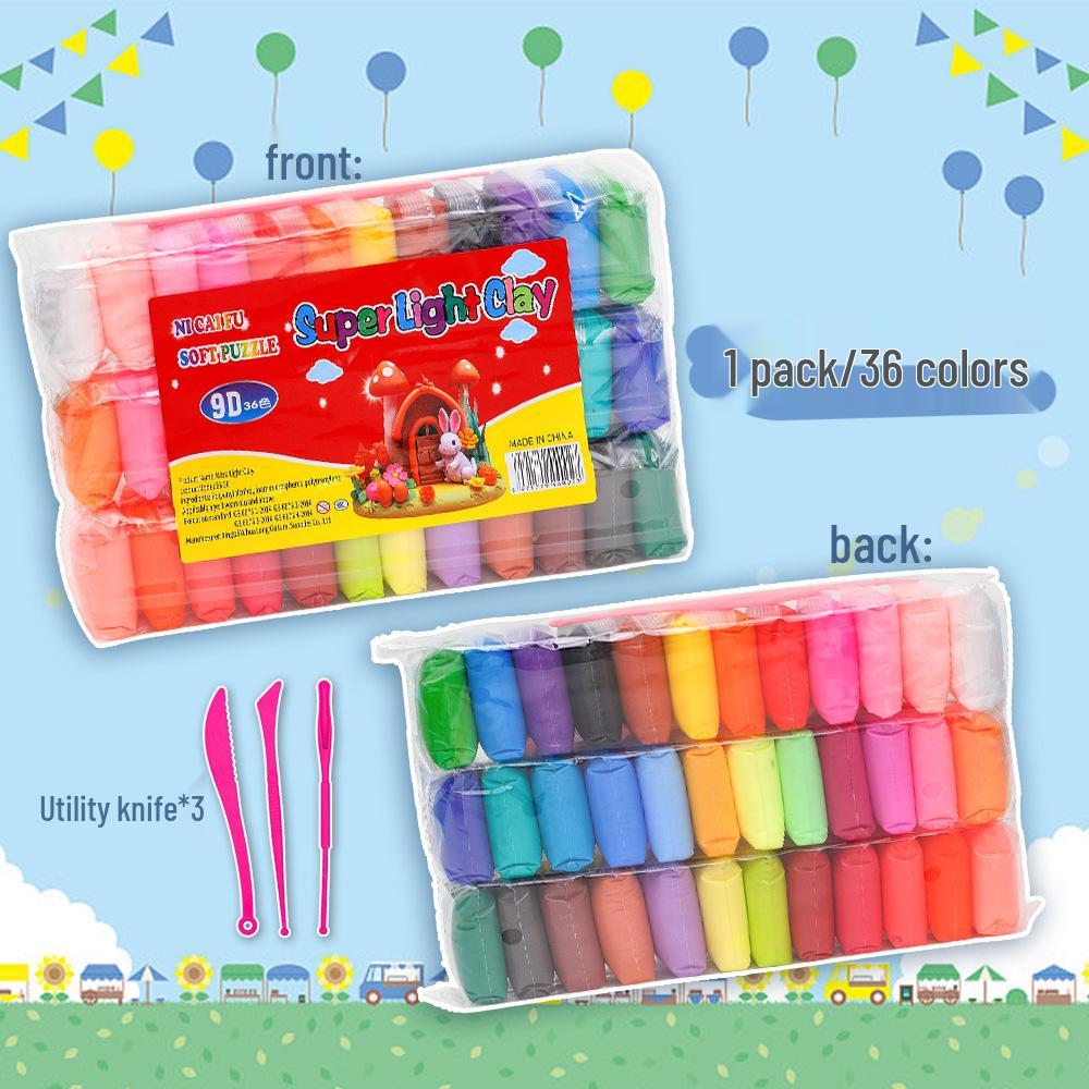 Children's Educational Ultra-light Clay - Safe, Non-toxic, 12, 24, 36 Colors for DIY Art and Crafts