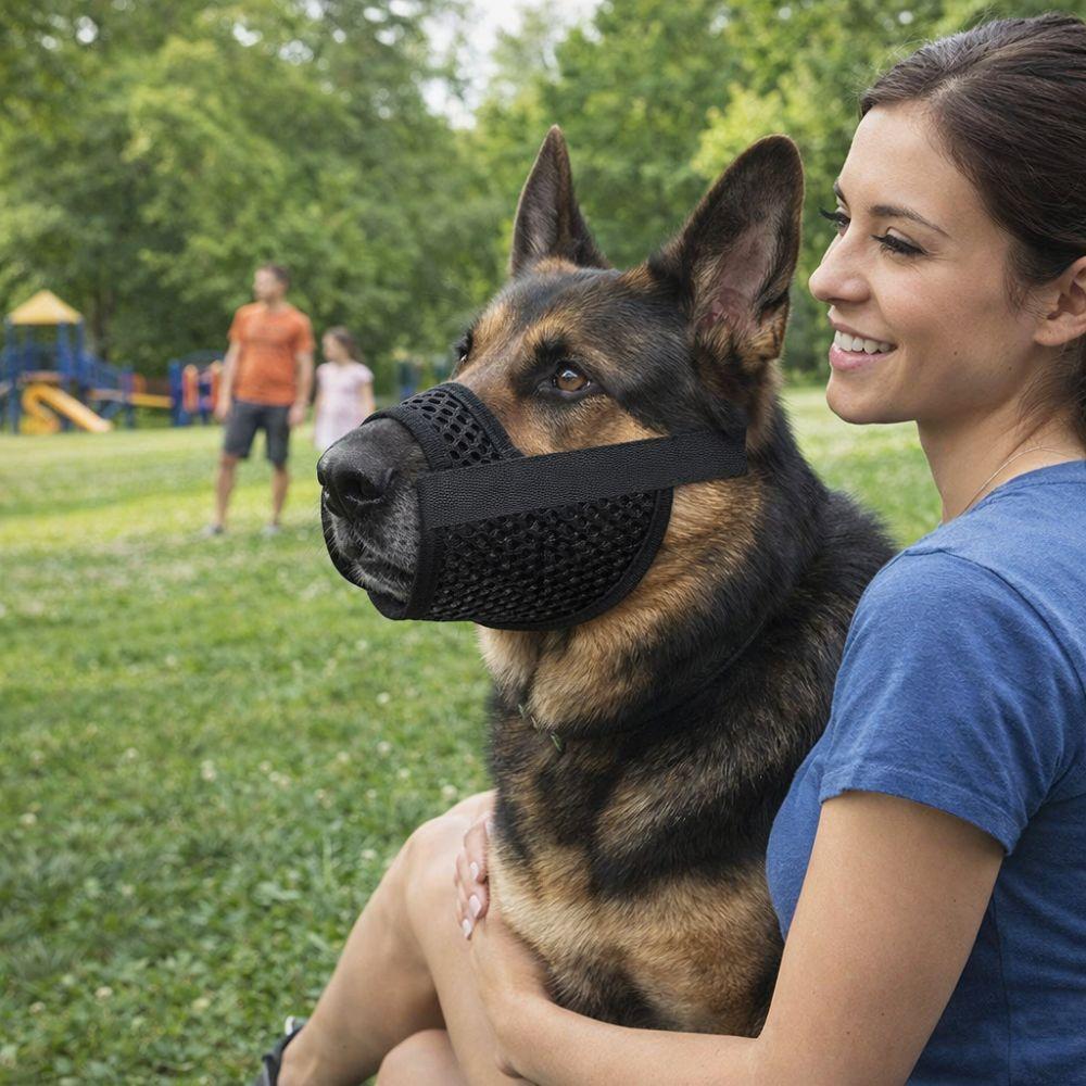 Prevent Chewing Anti Bite Dog Mesh Muzzle Breathable Soft Dog Mouth Guard Adjustable Prevent Barking Puppy Grooming Sessions