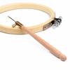 2 Sets Wooden Handle Tambour Crochet Hook with 3 Needles Crochet Embroidery Beading Hoop Sewing Tool Set