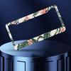Tropical Palm Leaves License Plate Frames - 2 Pcs Set 2 Holes Metal Aluminum Auto Car Accessories Decoration License Plate Frame 6.3" X 12.2" Fit US