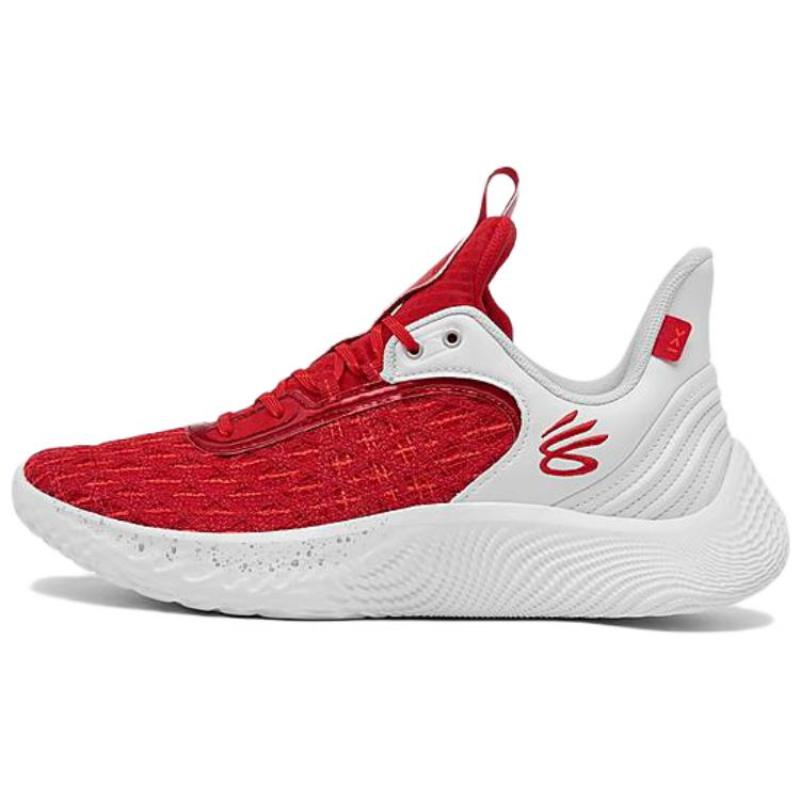 

Under Armour Curry Flow 9 Team Red White Sneakers 3025631-100 45.5