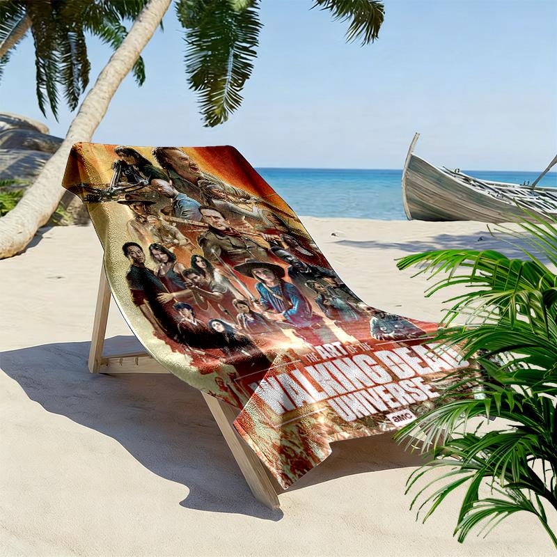 Survival Struggle Post-Apocalyptic World beach towel Outdoor camping beach swim Outdoor pool towel quick-drying swim towel Travel and vacation towels