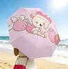 Strawberry Friends 8 Ribs 3Fold Black Glue Uv Protection Umbrella Sun Protection Rainproof Compact Folding Umbrella For Travel Daily Use C92469