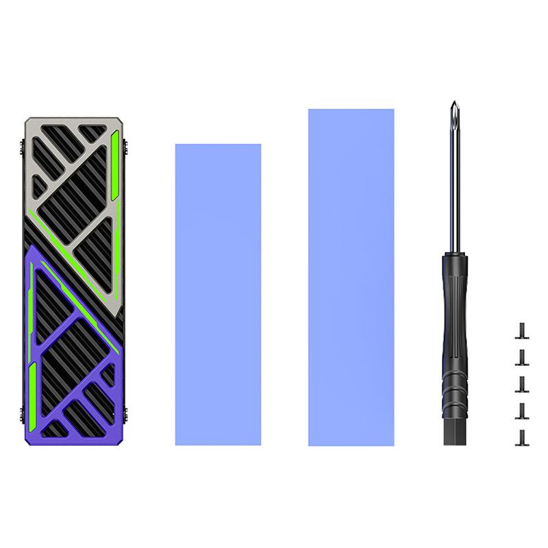 Dazzcold M.2 Ssd Heatsink 2280 Nvme Ngff Radiator Magnesium Aluminum Alloy Pc Efficient Cooler With Thermal Silicone Pad