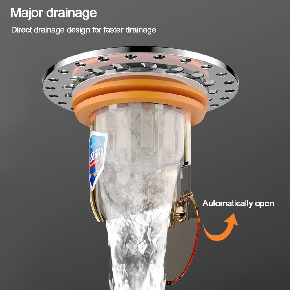 Anti-odor Shower Floor Drain With Grid Grate Cover Drain Filter Durable Sink Strainer