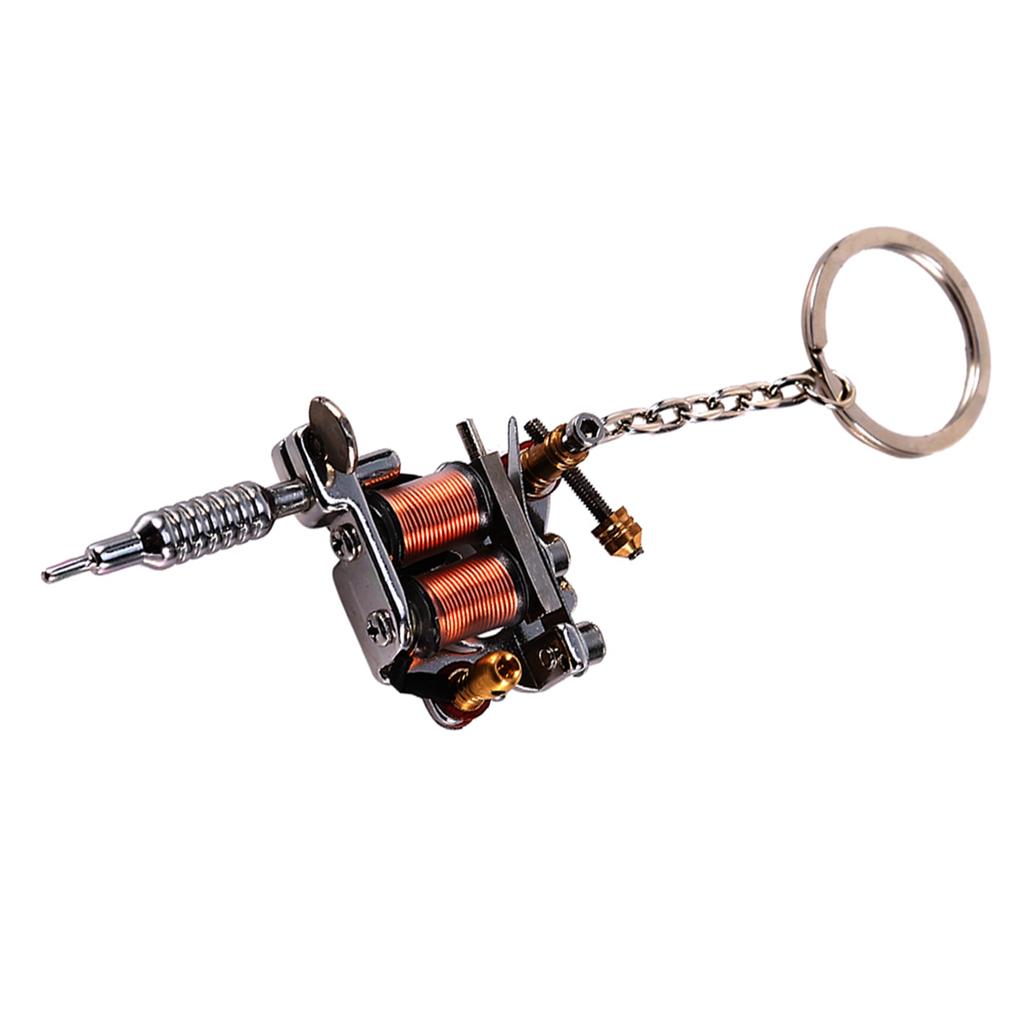 Metal Durable Lightweight Mini Tattoo Machine Unique Keychain Tattoo Machine Pendant Ornament Gift Microblading Pen
