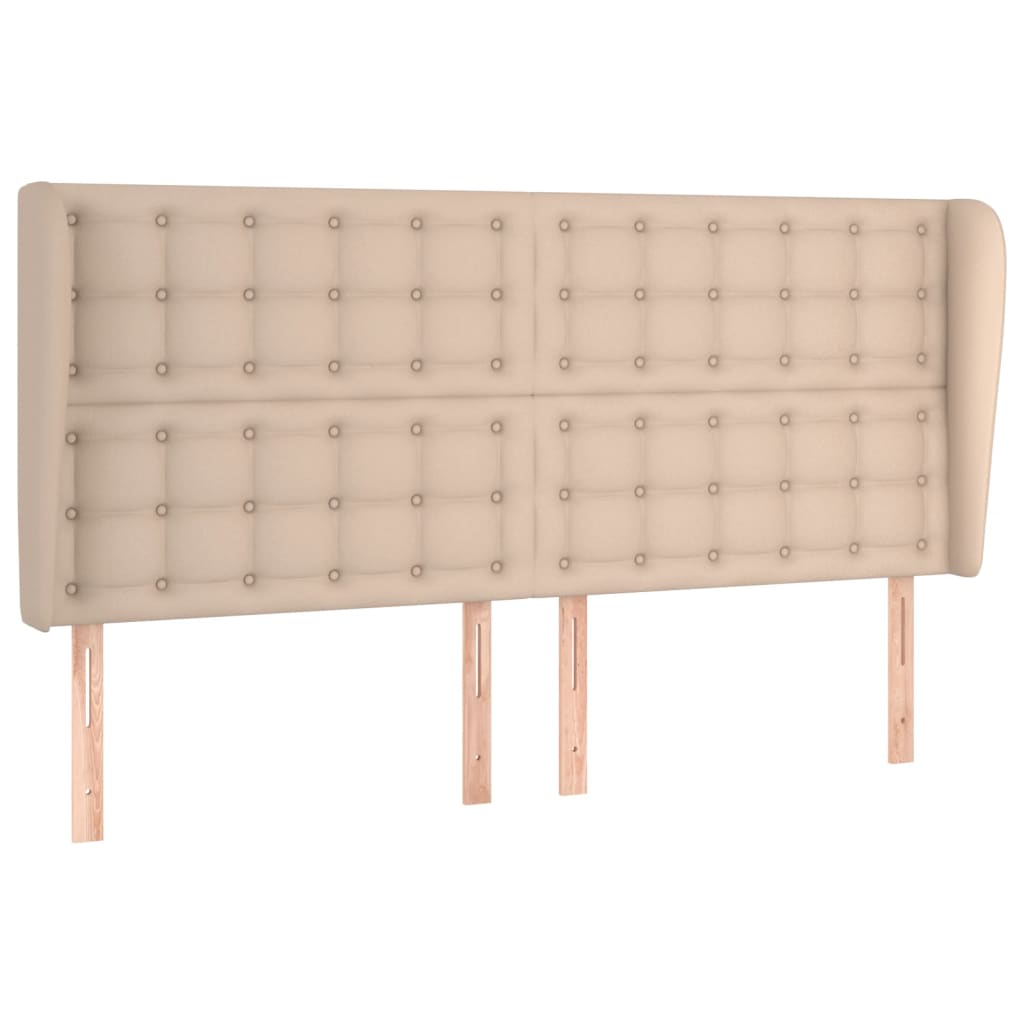 Vidaxl Zagłówek Uszak, Cappuccino, 203X23X118/128 Cm, Sztuczna Skóra