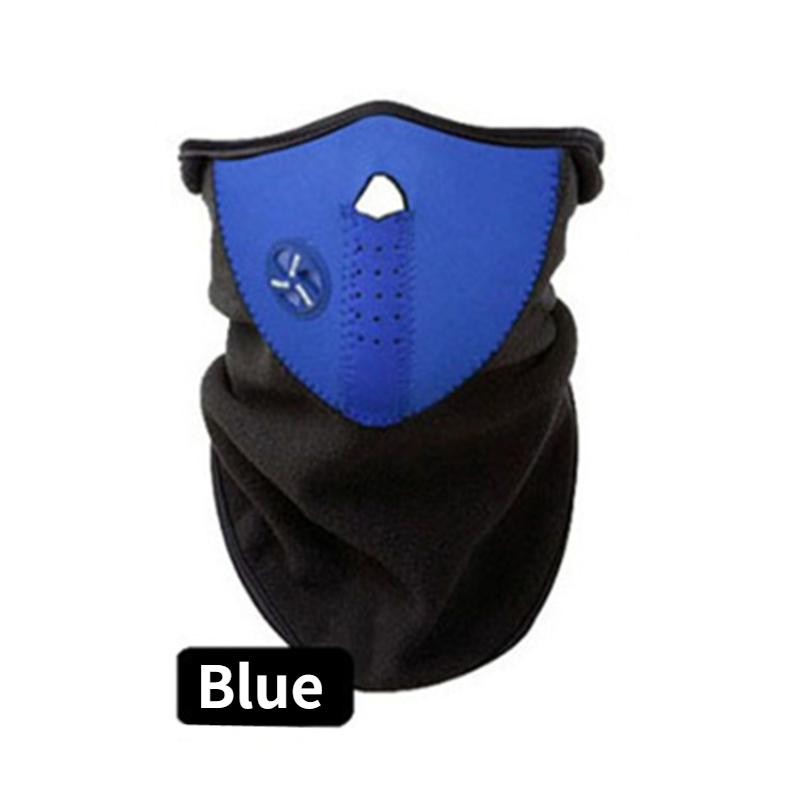 Winter Cycling Mask Warm Windproof Dustproof Motocycle Half Face Cover Breathable Mesh Polar Fleece Thermal Ski Face Mask
