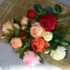 Luxury Xuanya Silk Rose Artificial Flowers - 3 Heads for Home Decor, Weddings, or Photography