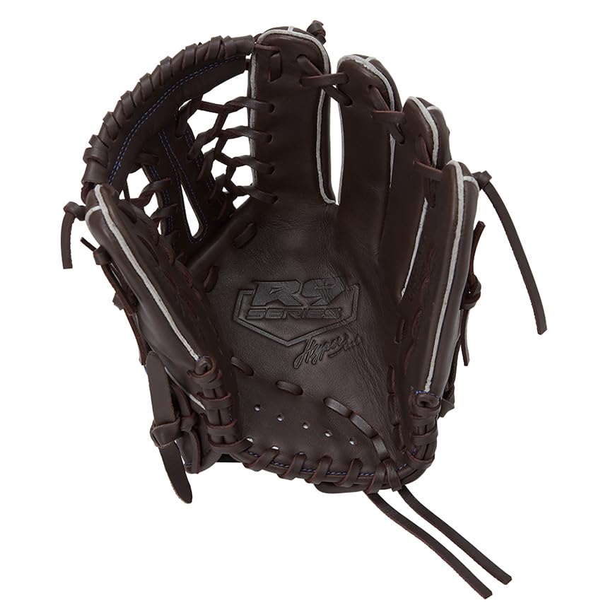 Rawlings Baseball HYPER TECH R9 SERIES Throw Glove, Junior/Jr., Kids' GJ5FR9N8L, All-Around, Chocolate, L-inch, Right-Handed