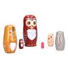 6Pcs Cartoon Russian Nesting Dolls HandMade Ornaments Kids Gifts Toys Home Furnishings