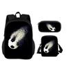 Soccer Backpack Pencil Case Shoulder Bag 3Pcs Set New Football Print, Best Partner for Male and Female Students Going To School