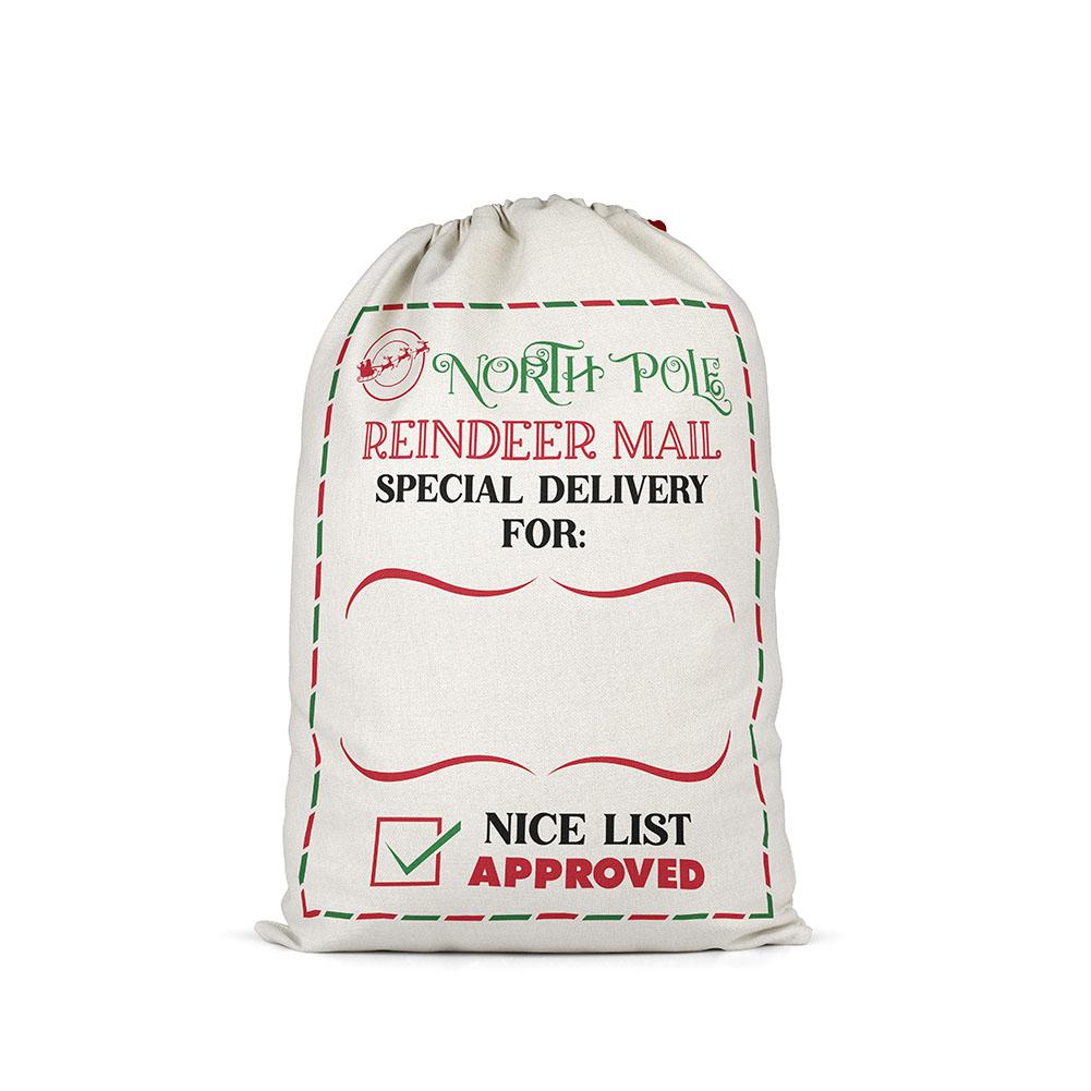 Shopping Bag Sack Drawstring Santa Claus Storage Candy Bag Large B0901006 CLE