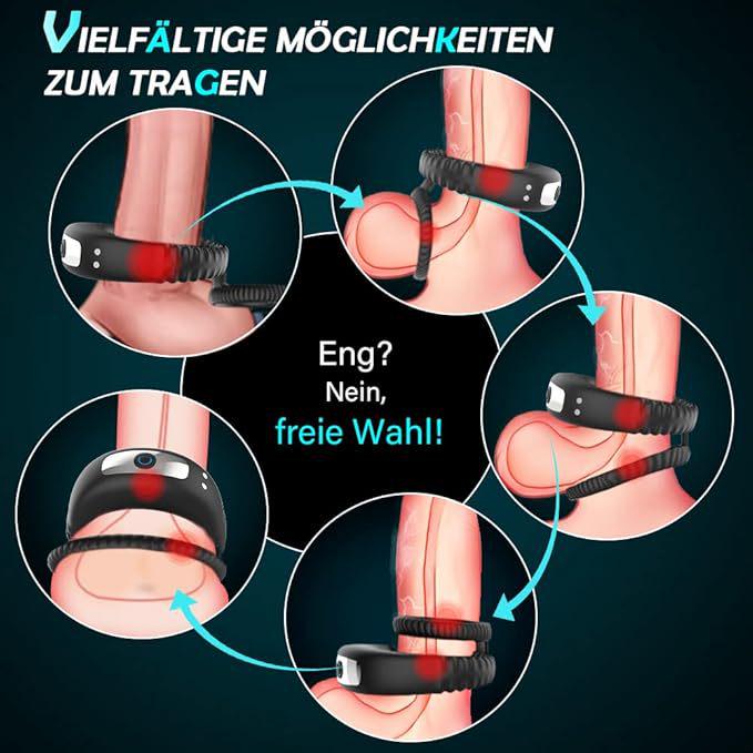 Cross10 Anti-Allergy Double Ring Delay Vibrating Penis Ring