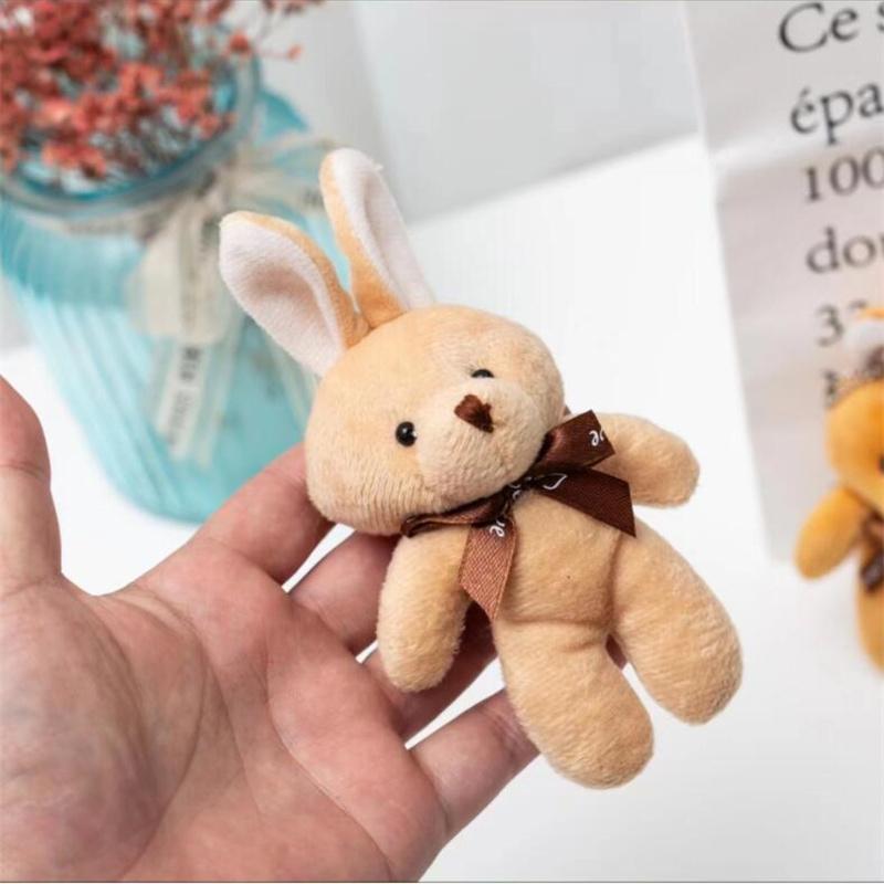 Plush Onepiece Rabbit Toys Little Bunny Pendant  Keychain Creative Doll Children's Gift for Small Girls