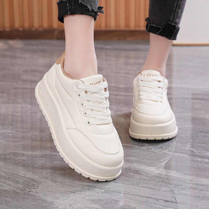 Women's Spring and Autumn Korean Style Board Shoes Students Casual Sports Thick Bottom Bread Shoes