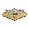 Retro Metal Sign Led Welcome Family Forever Light