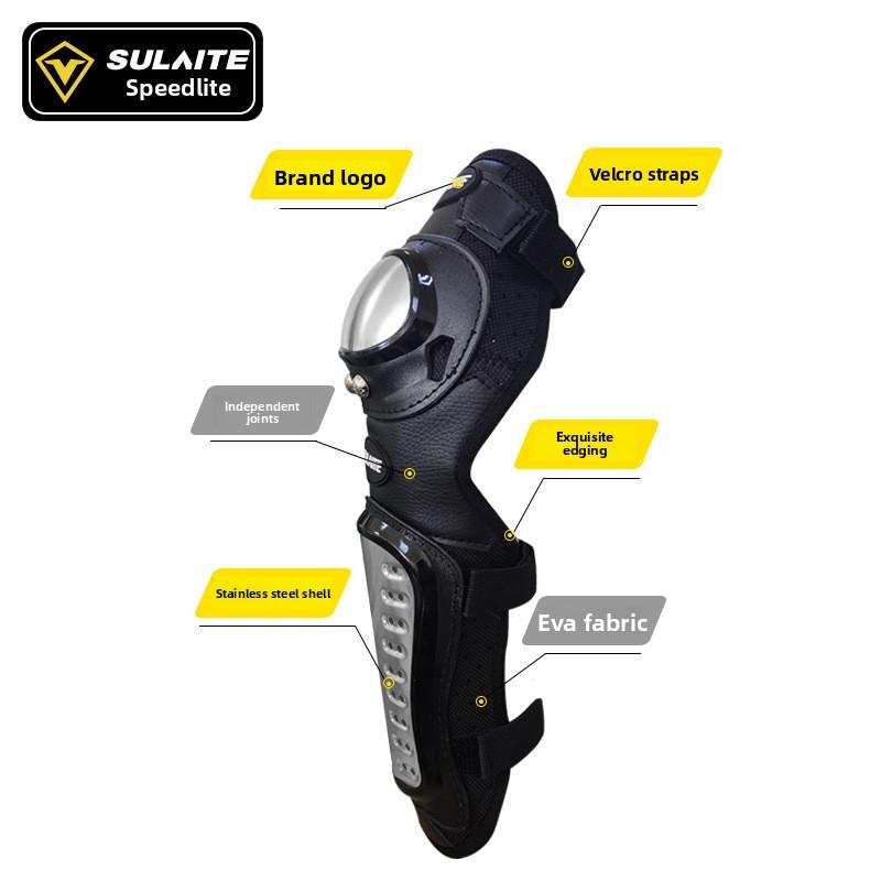 Motorcycle Stainless Steel Knee Kneepad for Men Protective Sport Guard MTB Racing Motocross Protector Gear Riding ProtectiveGear
