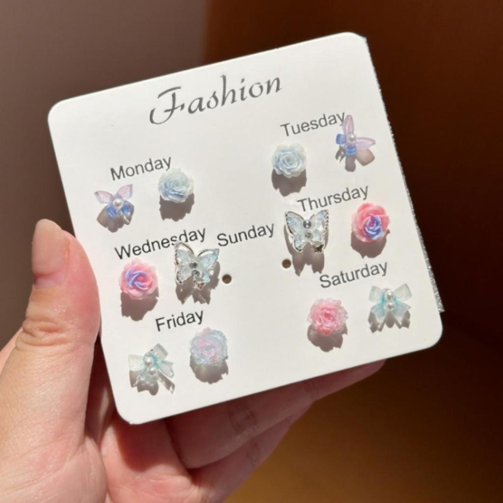 "Charming Silver Needle Butterfly Earrings - Delicate, Exquisite, and Fresh Design"